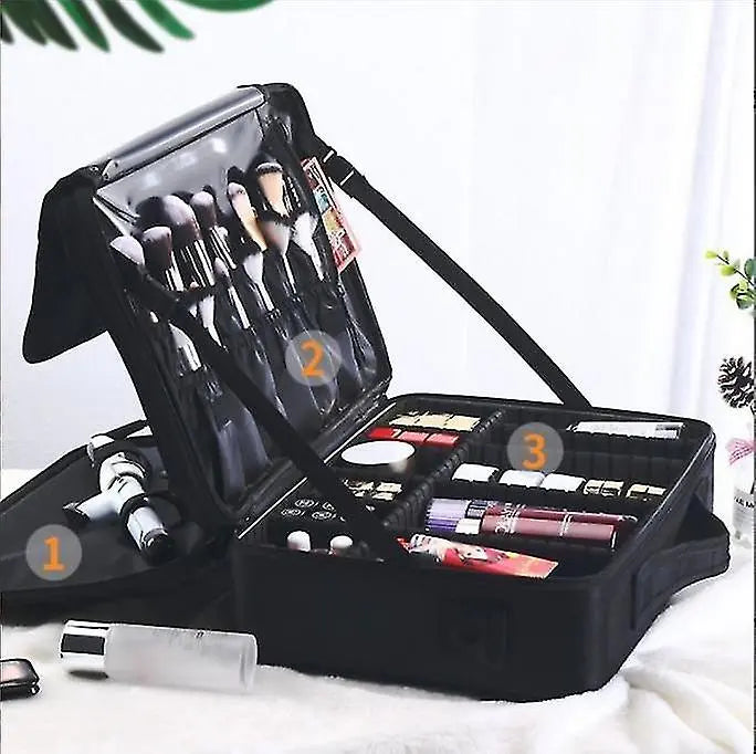 PORTABLE PROFESSIONAL MAKEUP BAG WITHOUT MIRROR