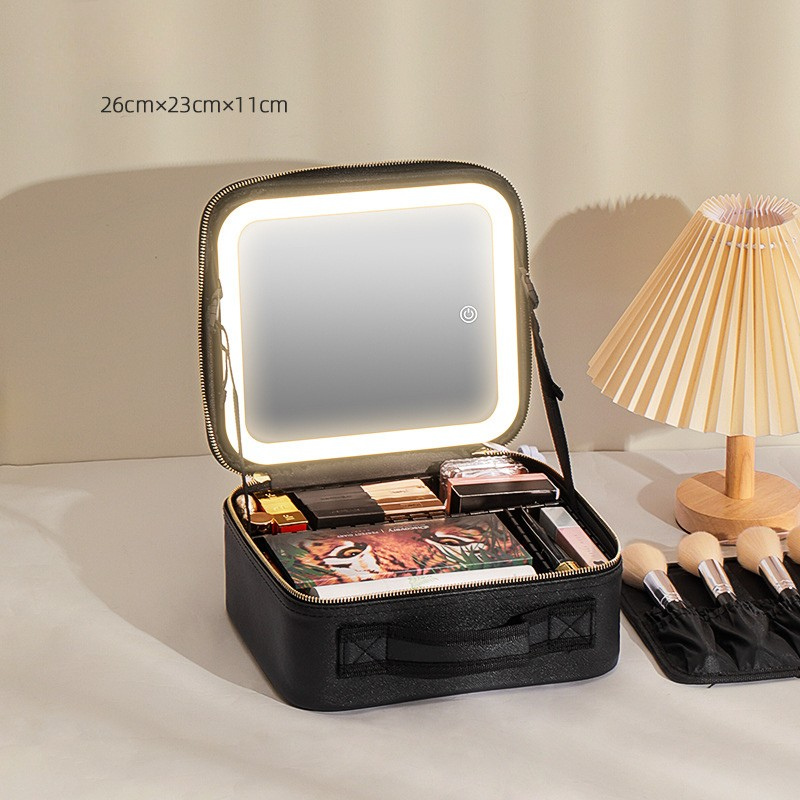 LED Lighted Makeup Case with Mirror