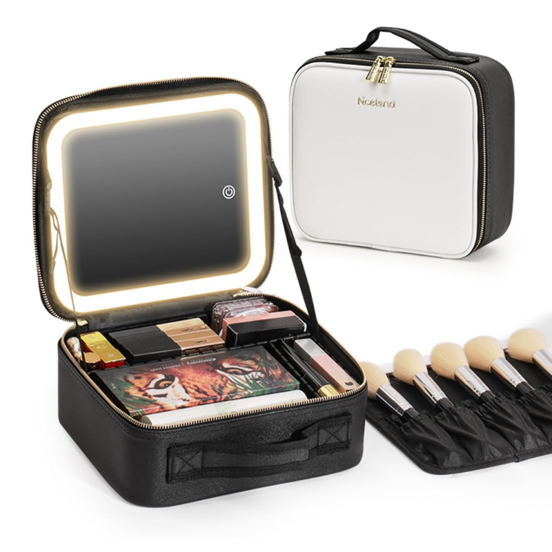 LED Lighted Makeup Case with Mirror