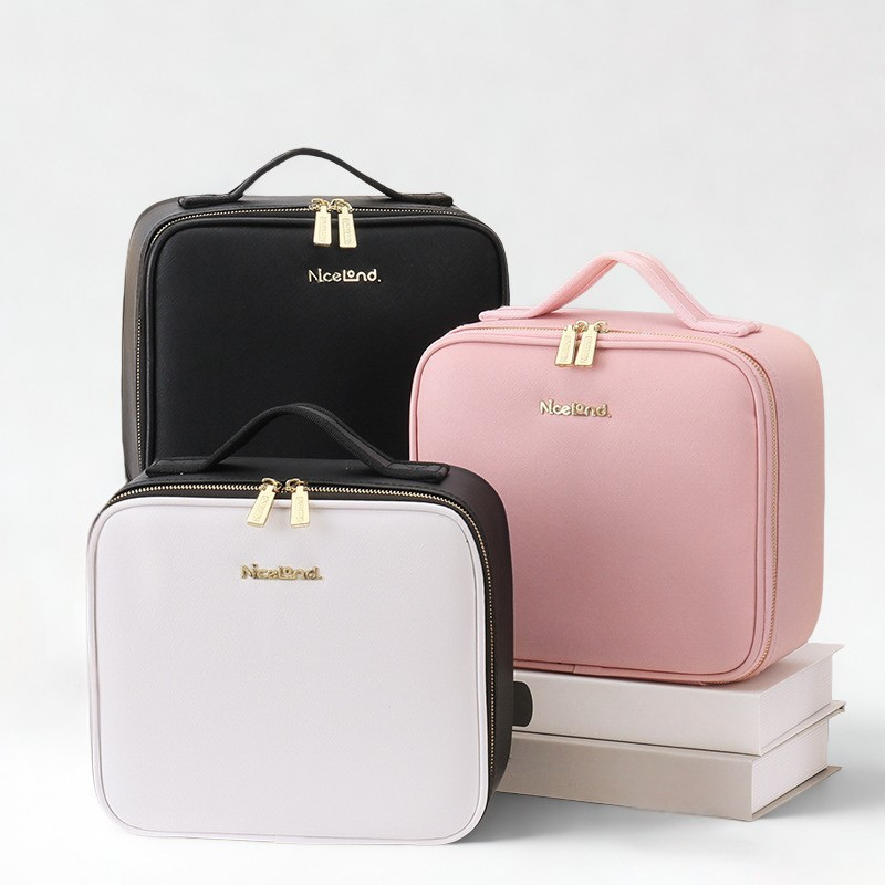 LED Lighted Makeup Case with Mirror