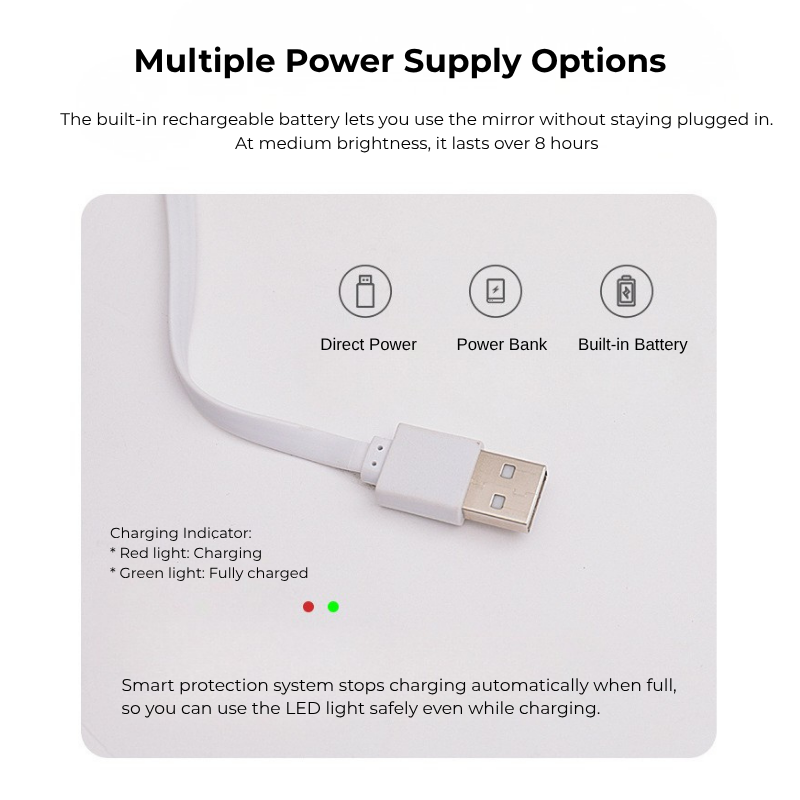 LED Lighted Makeup Case with Mirror