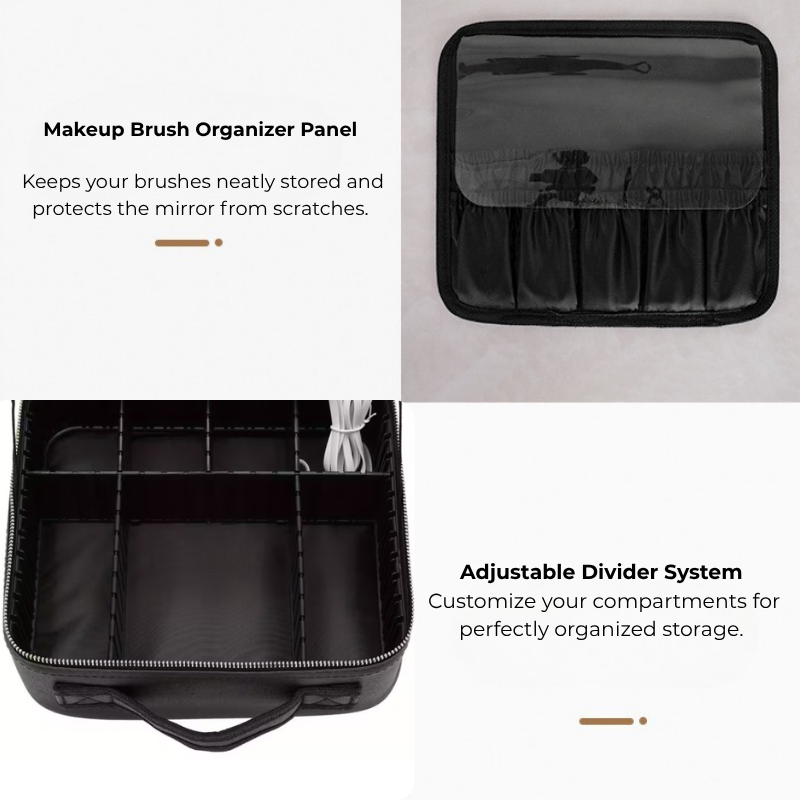 LED Lighted Makeup Case with Mirror