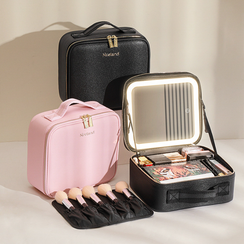 LED Lighted Makeup Case with Mirror
