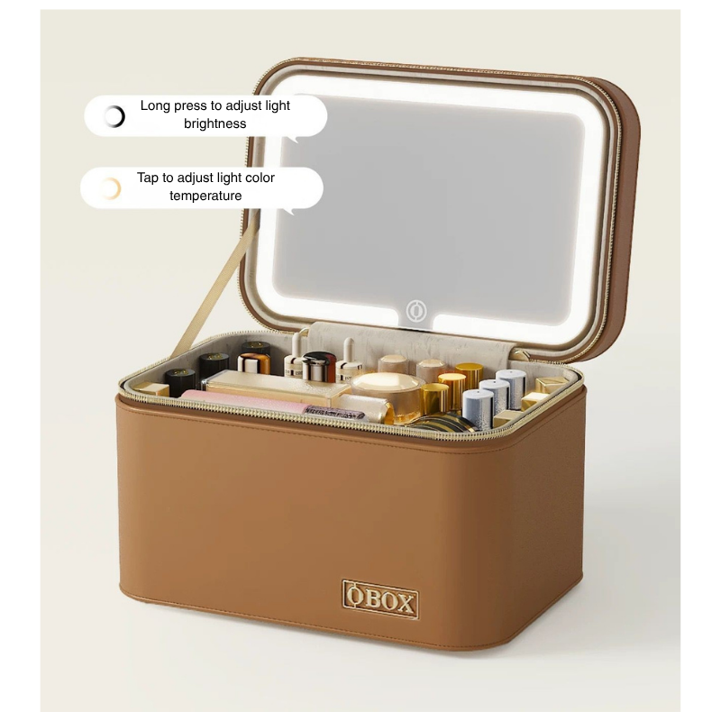 Luxe Vanity Box – Işıklı Ayna Makyaj Organizeri | Taşınabilir Seyahat Çantası HELLIOSH