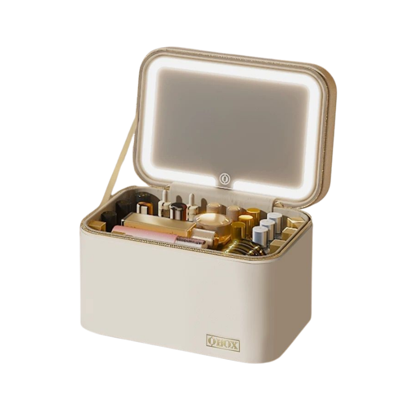 Luxe Vanity Box – Işıklı Ayna Makyaj Organizeri | Taşınabilir Seyahat Çantası HELLIOSH