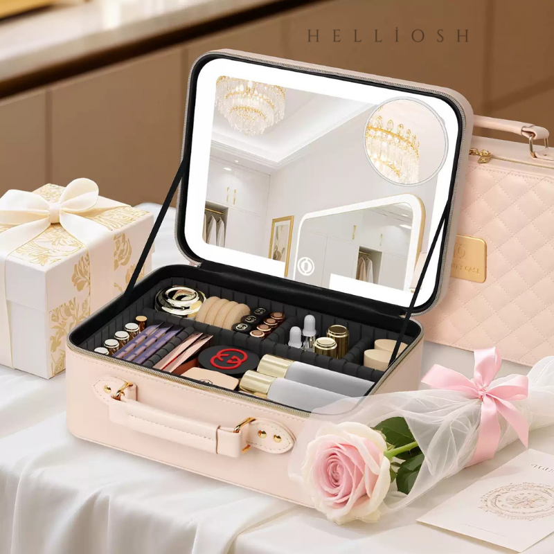 Luxury Lighted Makeup Case – Pink Edition