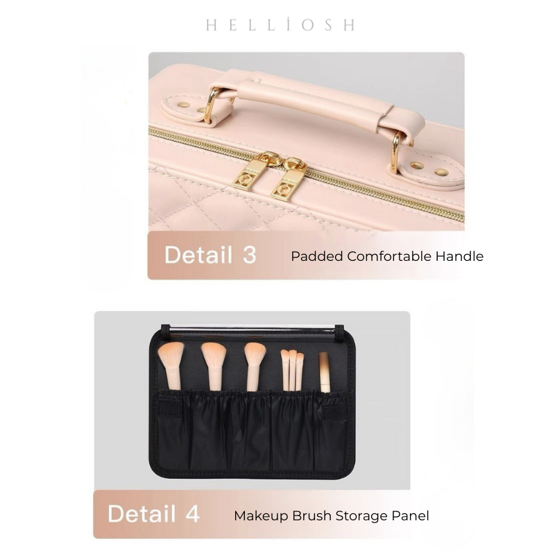 Luxury Lighted Makeup Case – Pink Edition