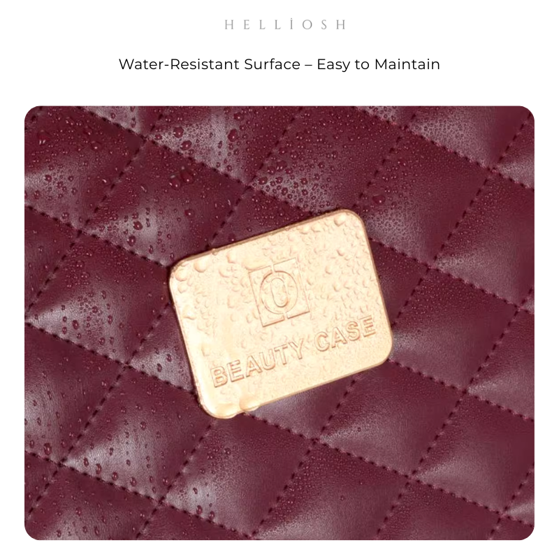 Luxury Lighted Makeup Case – Burgundy Edition