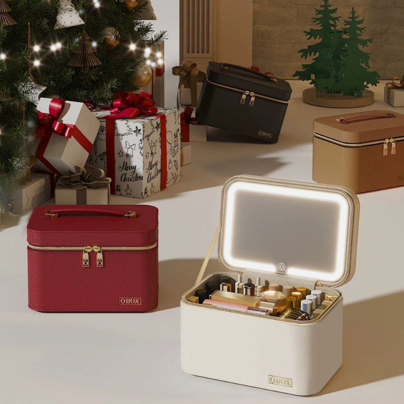 Luxe Vanity Box – Işıklı Ayna Makyaj Organizeri | Taşınabilir Seyahat Çantası HELLIOSH