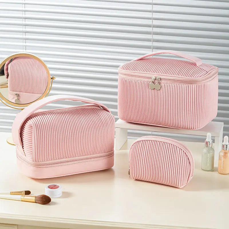 PREMİUM MAKYAJ ÇANTASI  (3 LÜ SET ) HELLIOSH