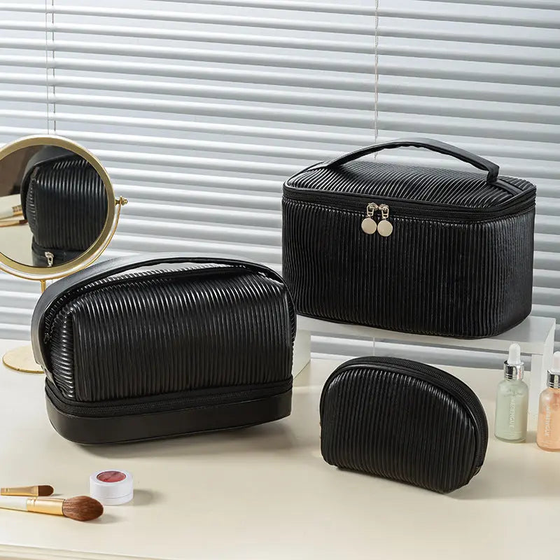 PREMİUM MAKYAJ ÇANTASI  (3 LÜ SET ) HELLIOSH