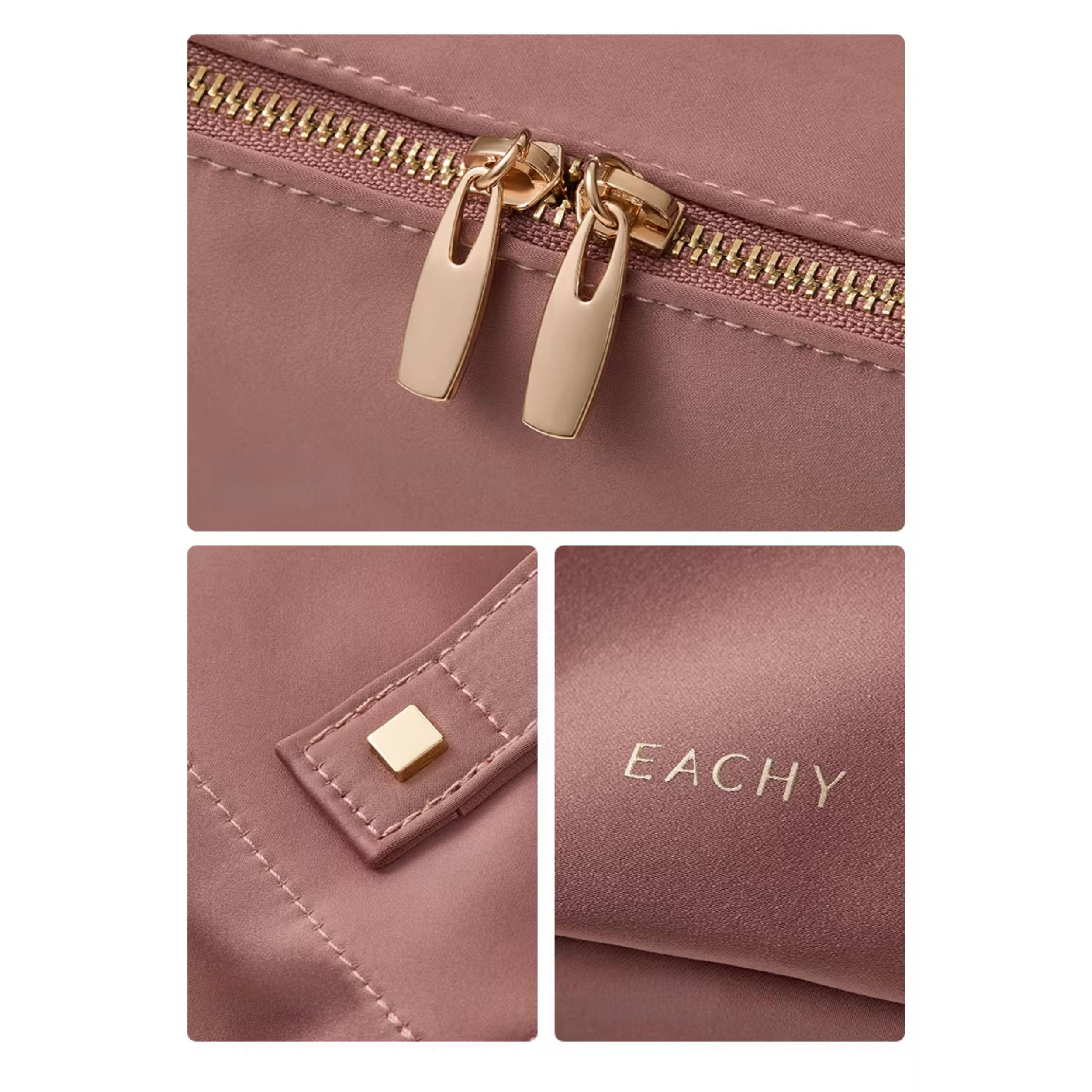 Eachy Premium Lüks Saten Kadın Makyaj ve Kozmetik Düzenleyici Çanta