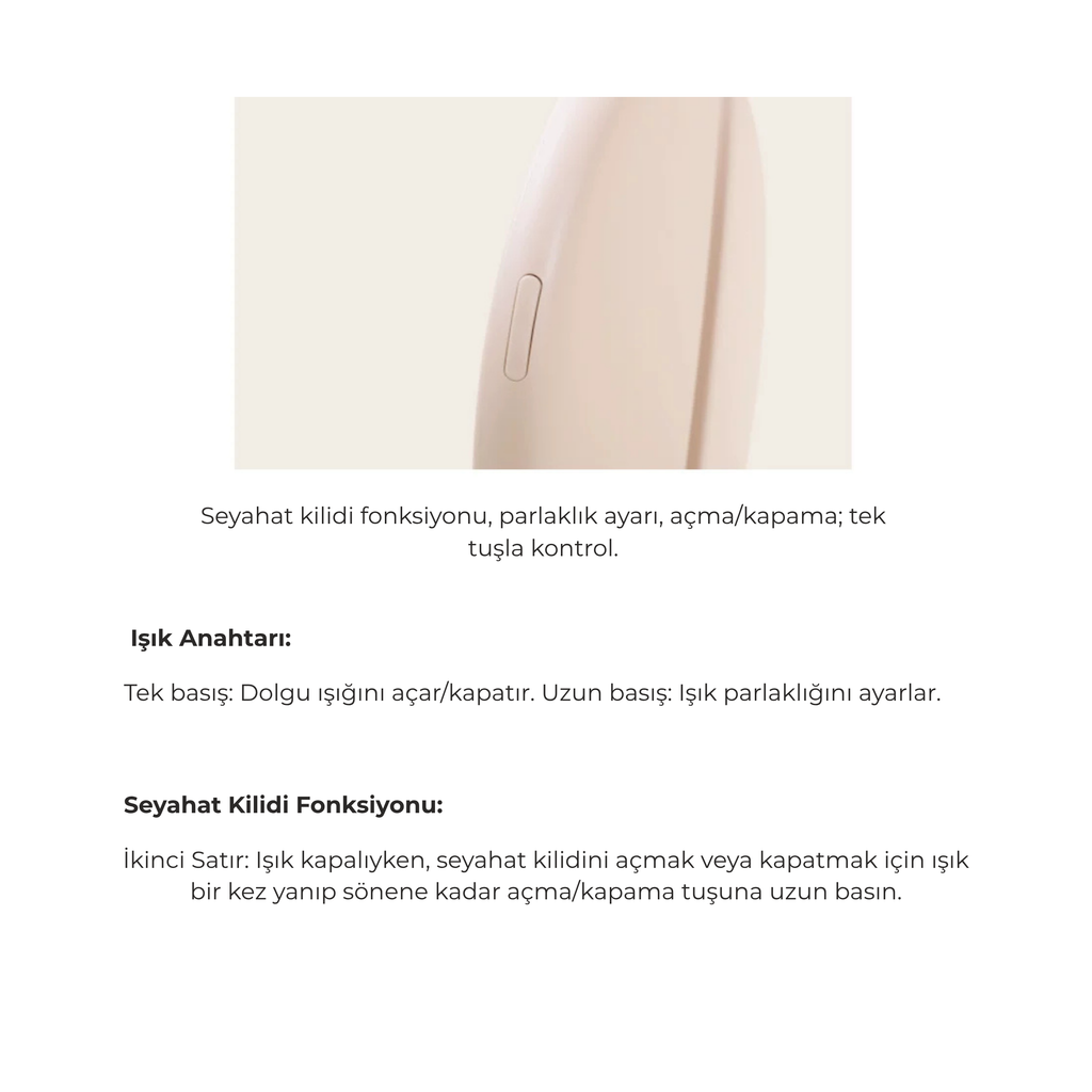 MUID Pro Katlanabilir LED Işıklı Taşınabilir Masaüstü Seyahat Makyaj Aynası