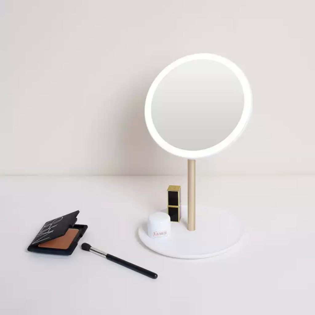 MUID Pro Katlanabilir LED Işıklı Taşınabilir Masaüstü Seyahat Makyaj Aynası
