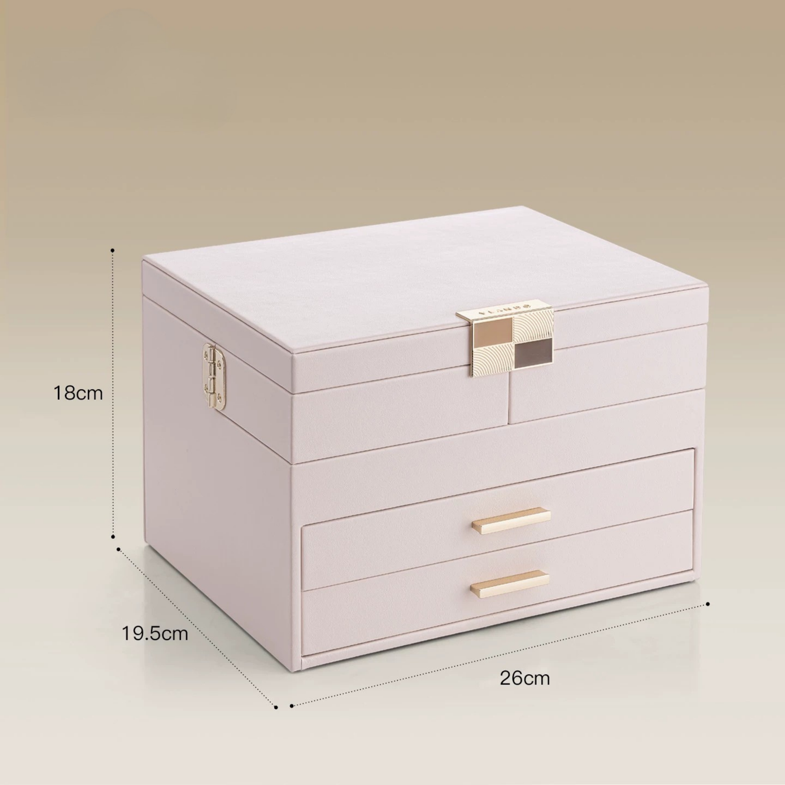 LuxeBox™ Premium Takı Organizer – Çok Katmanlı Kilitli Tasarım
