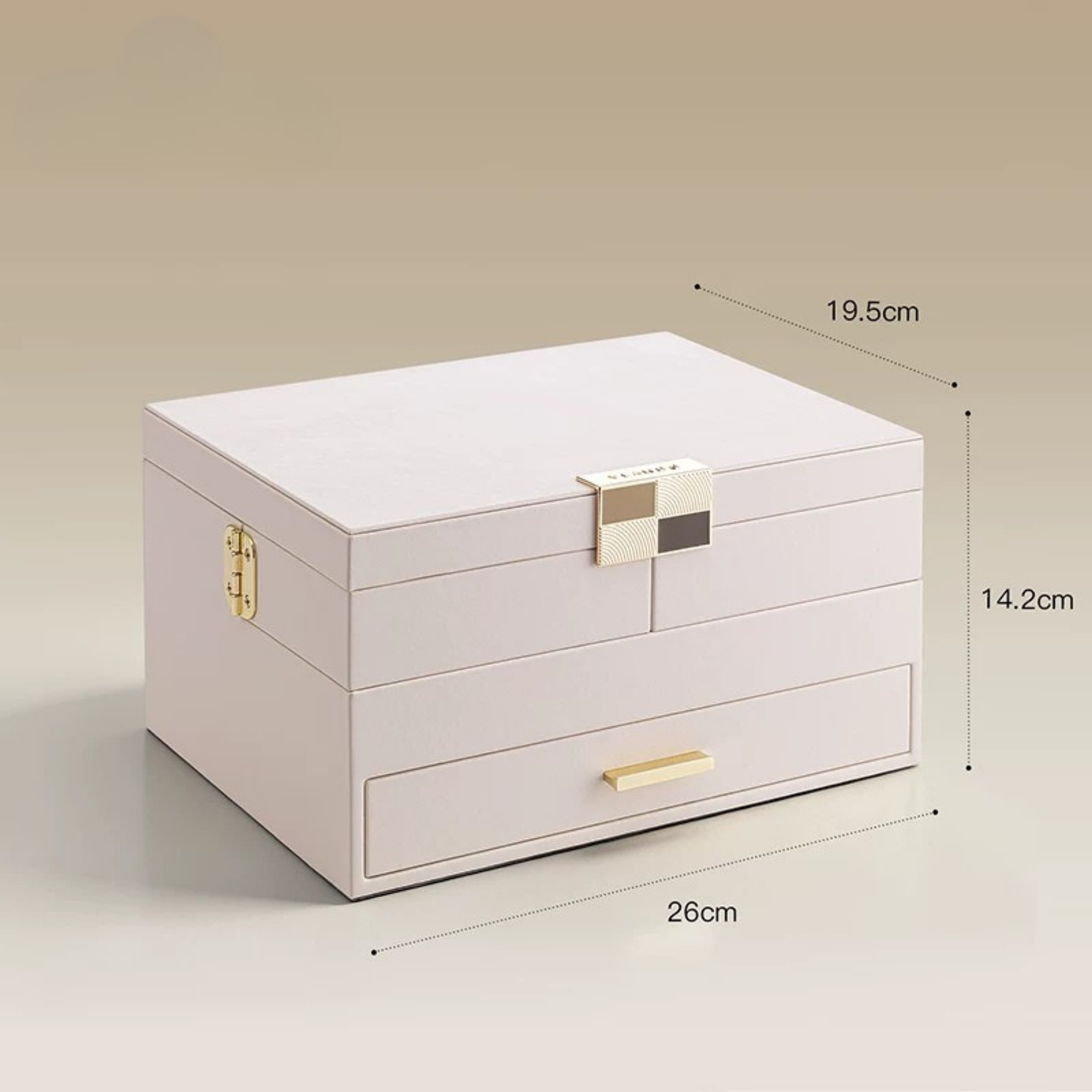 LuxeBox™ Premium Takı Organizer – Çok Katmanlı Kilitli Tasarım