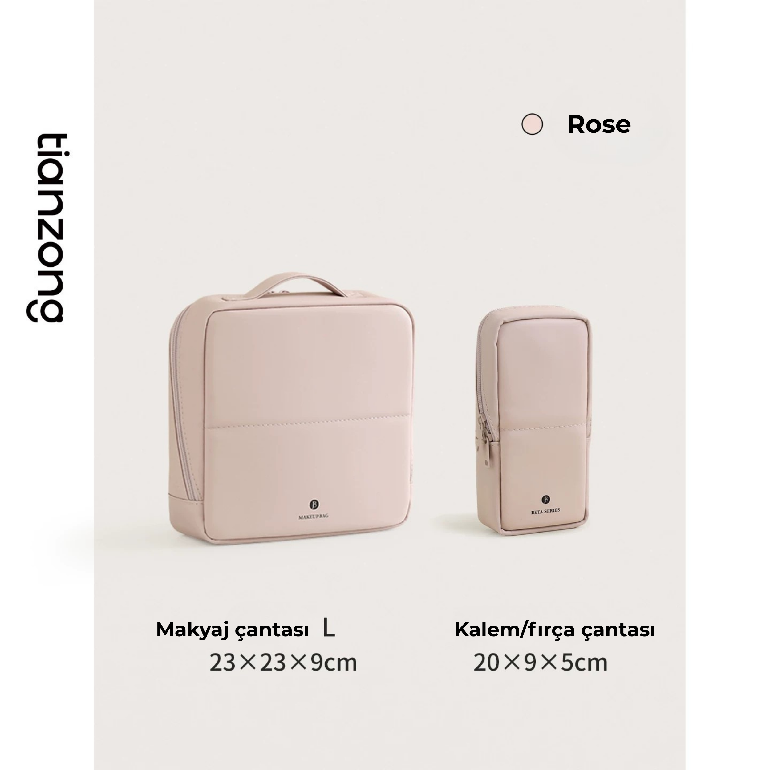 Dik Duran Makyaj Organizer Çantası – Çok Bölmeli & Suya Dayanıklı