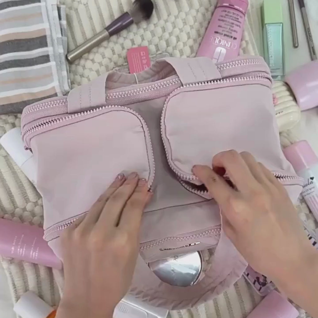 Bagsmart Büyük Kapasiteli Su Geçirmez Kadın Seyahat Kozmetik Çantası